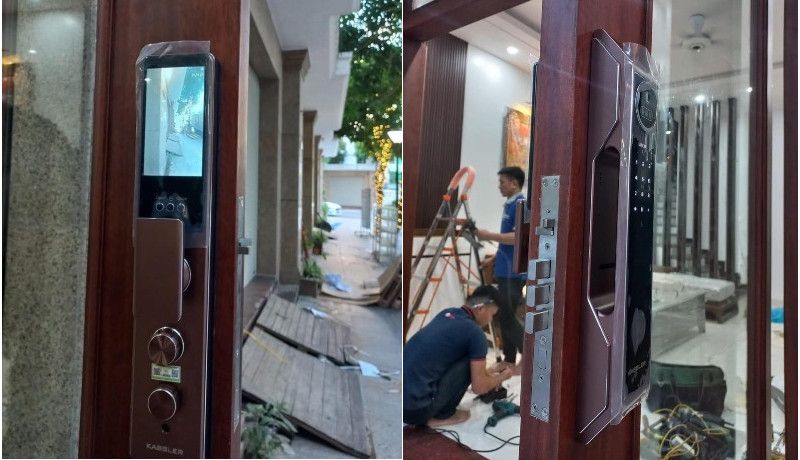 lắp đặt khóa cửa vân tay kassler KL-899 face id cao cấp - khoavantaychinhhang.com