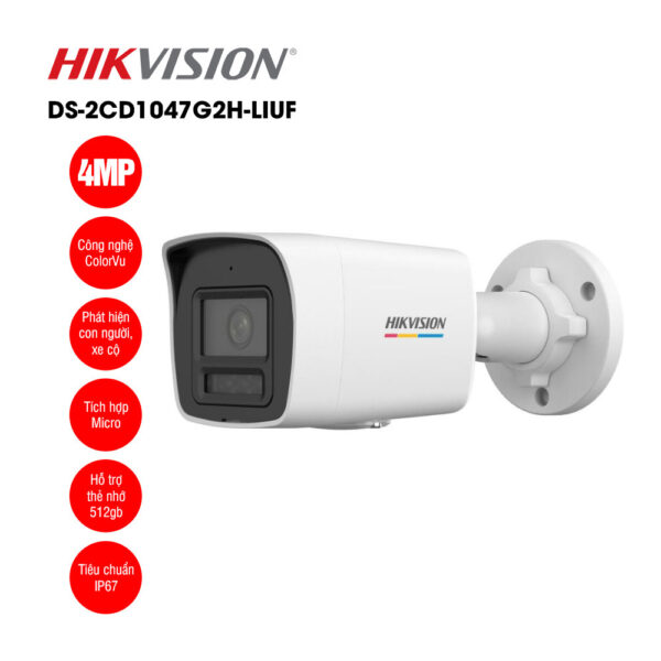 Camera IP 4MP thân trụ HIKVISION DS-2CD1047G2H-LIUF