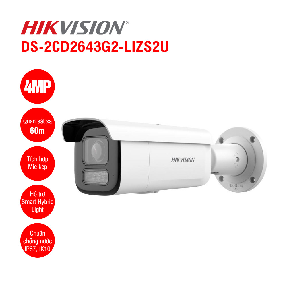 Camera IP 4MP Hikvision DS-2CD2643G2-LIZS2U