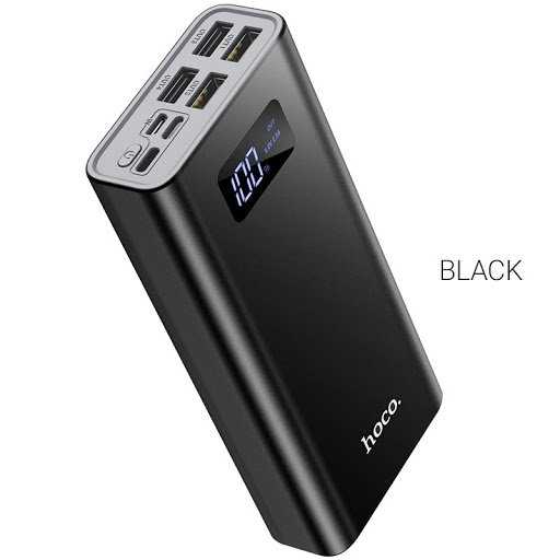 Pin dự phòng 10.000mAh HOCO J46 Black/Red/Gray Chính hãng (LCD, USB 2.0A, Polymer A+)