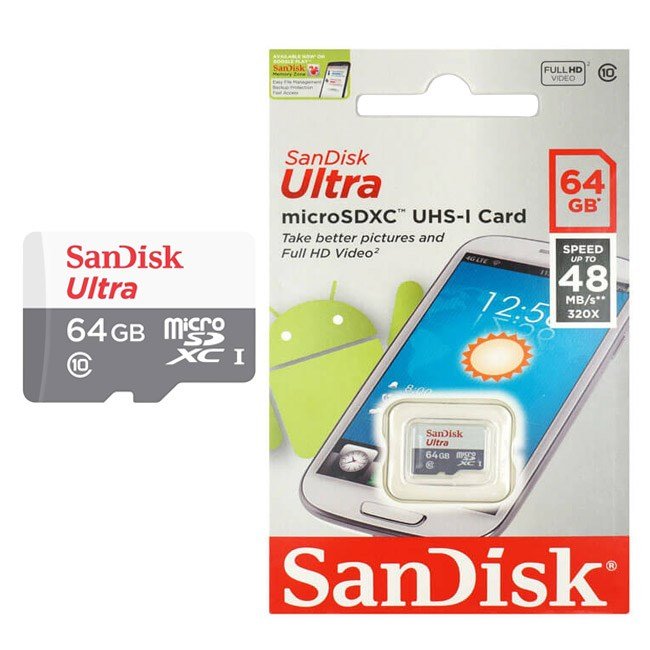 Thẻ nhớ Sandisk Micro SD 64G Class 10 ( 1 Đổi 1 trong 12 tháng)