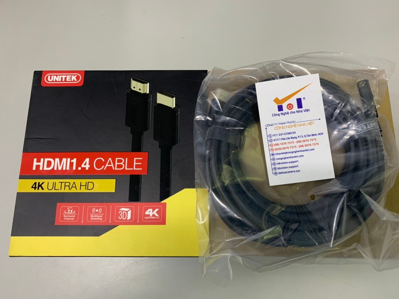 Cable HDMI 10m Unitek cao cấp chuẩn 4K, hỗ trợ 3D.Chính hãng
