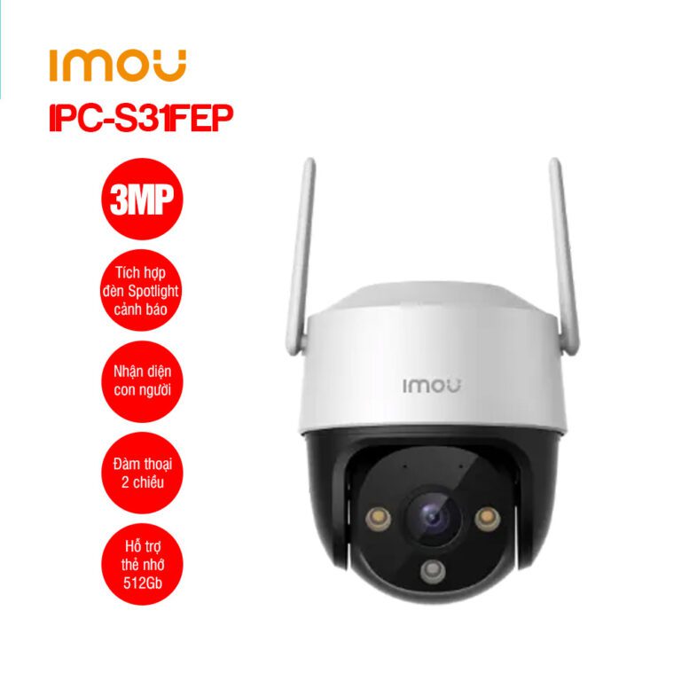  Camera wifi thân cố định ngoài trời FULL COLOR 3.0MP IPC-F32FP