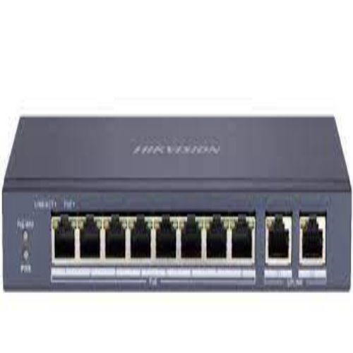 Switch mạng 8 cổng PoE, 2 cổng uplink 10/100/1000 Mbps DS-3E0310P-E/M