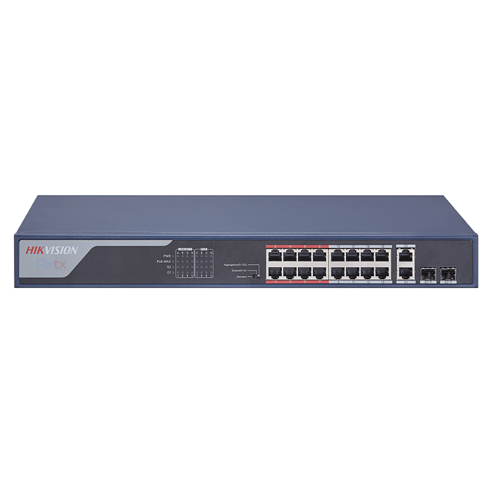 Switch mạng thông minh 16 cổng PoE DS-3E1318P-EI/M