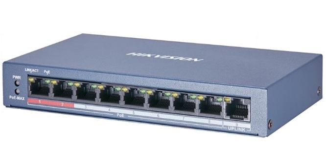 Switch mạng 8 cổng PoE 100M, 1 cổng uplink 10/100M , Layer 2 DS-3E0109P-E(C)