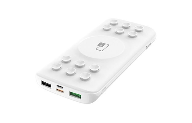 Pin dự phòng 10.000mAh HOCO J56 Black Chính hãng (Polymer A+, 2 cổng USB 3.0, sạc ko dây 10W, LED)