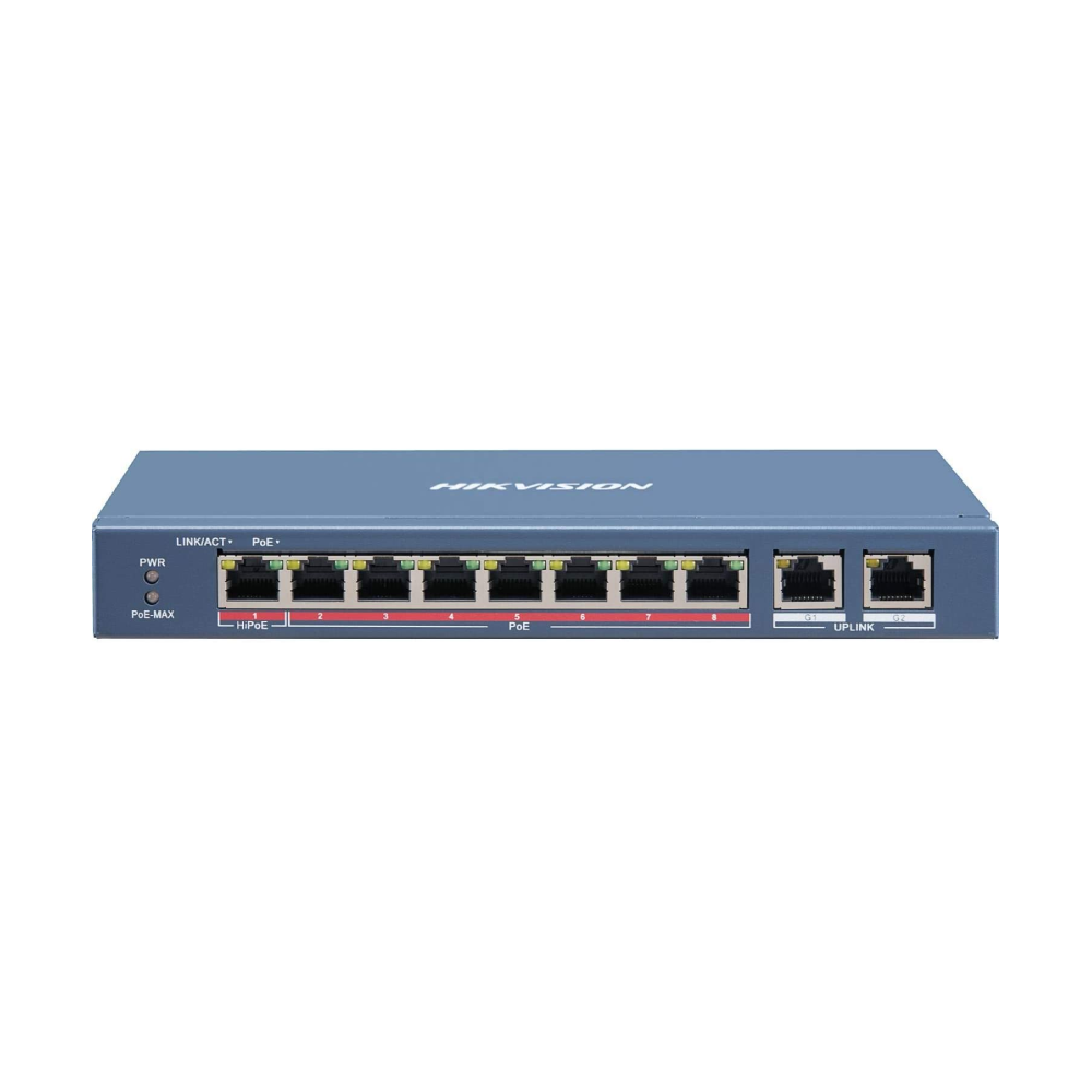 Switch mạng 8 cổng PoE , hỗ trợ HiPOE DS-3E0510HP-E