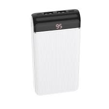 Pin dự phòng 20.000mAh HOCO J59A Black/White Chính hãng (Polymer A+, LED)