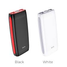 Pin dự phòng 10.000mAh HOCO J64 Black/White (2 cổng USB 2.0A, Đèn LED)