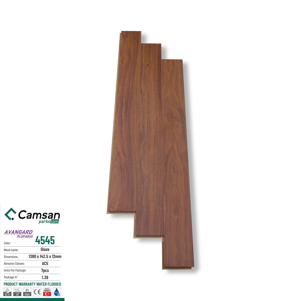 Sàn gỗ công nghiệp CAMSAN 12MM mã 4545