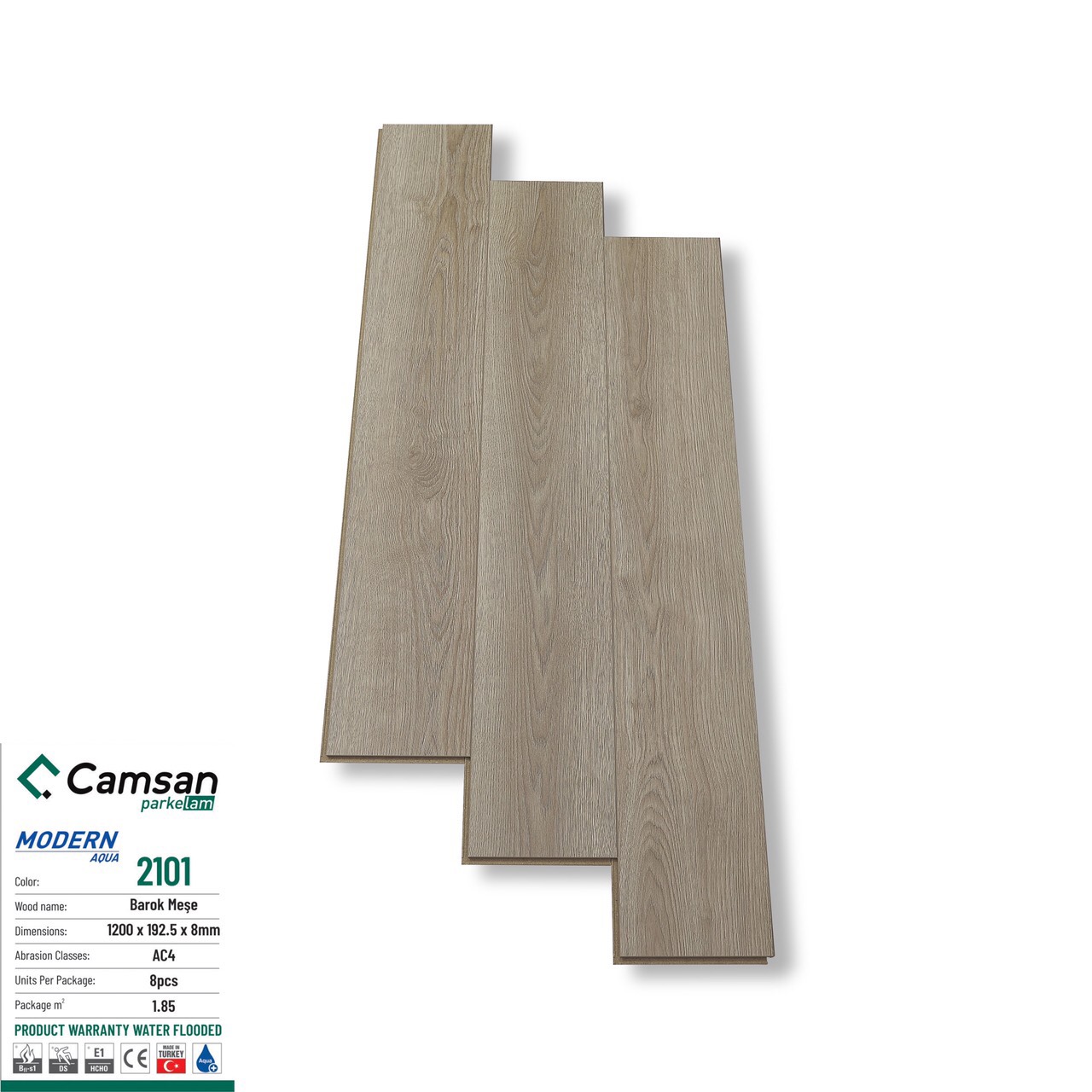 Sàn gỗ công nghiệp CAMSAN 8MM mã 2101