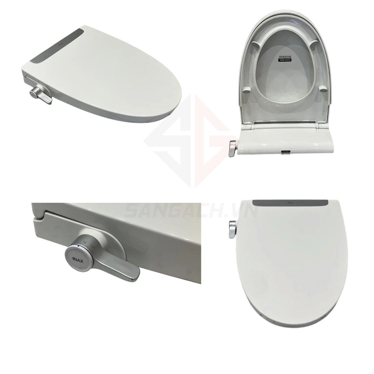 Nắp rửa bồn cầu cơ với núm điều khiển và vòi xịt