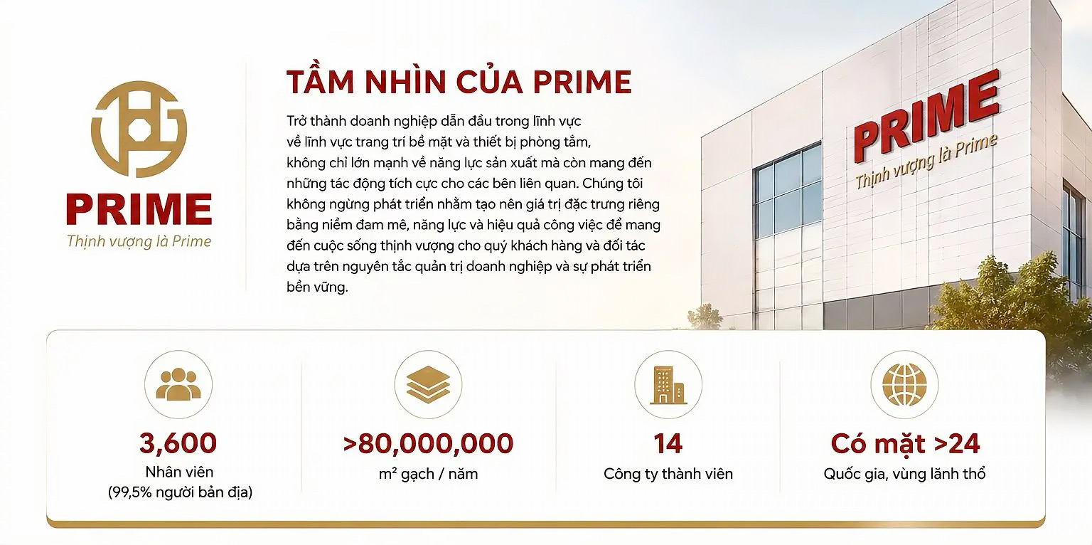sự uy tính đến từ thương hiệu gạch Prime