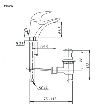 Vòi Lavabo TOTO TS268N Nóng Lạnh - Showroom Đại Hoàng Dương