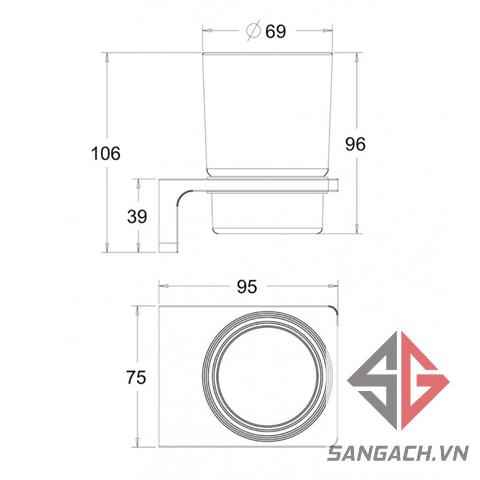 Kệ Đựng Ly American Standard K-1384 - Showroom Đại Hoàng Dương