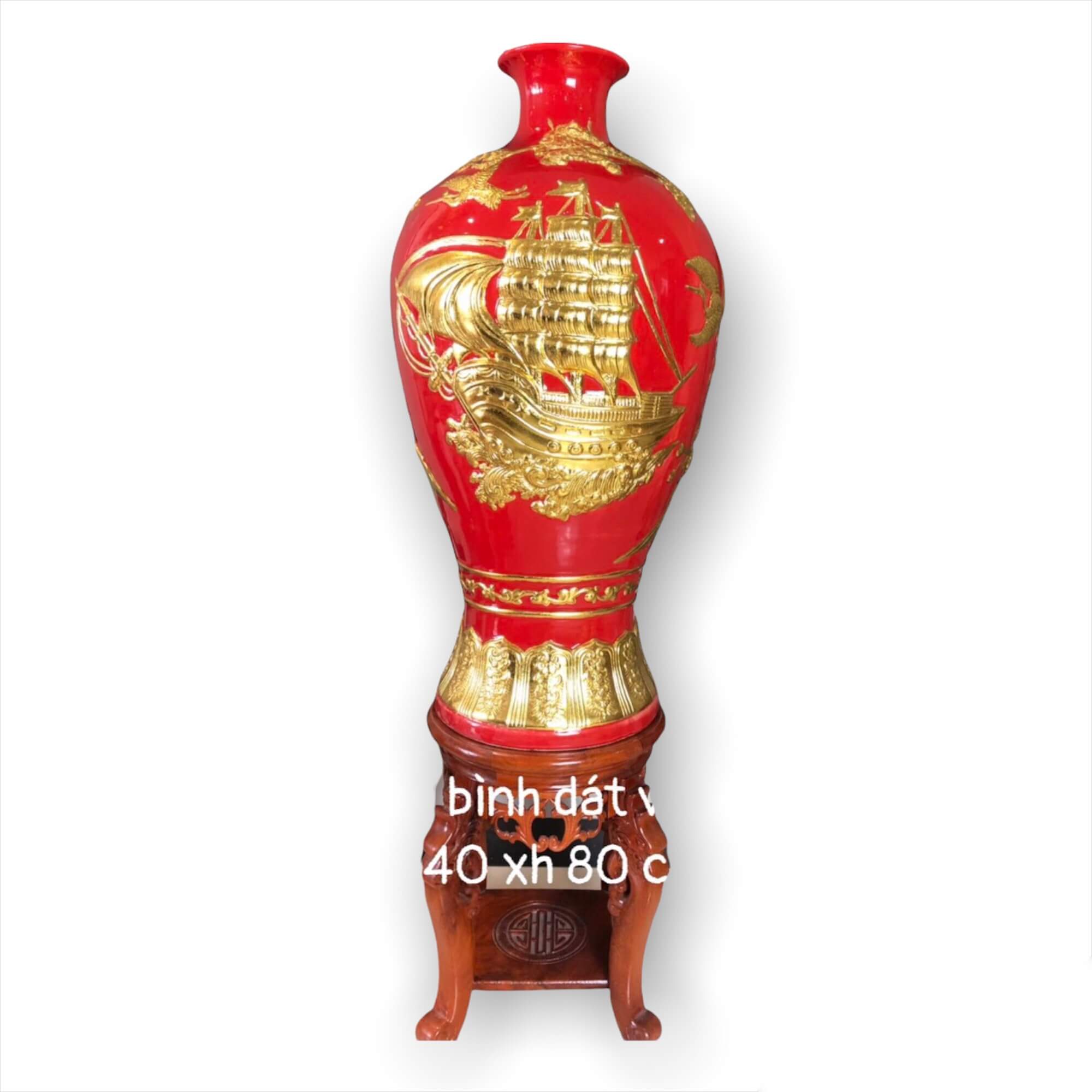 Bình cao cấp dát vàng trang trí-BTV08