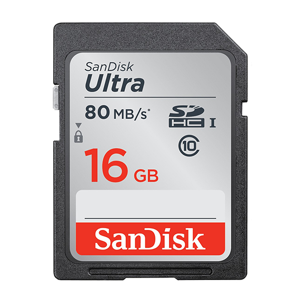 Thẻ nhớ SD Sandisk 16Gb Class 10 Read 80MB/s