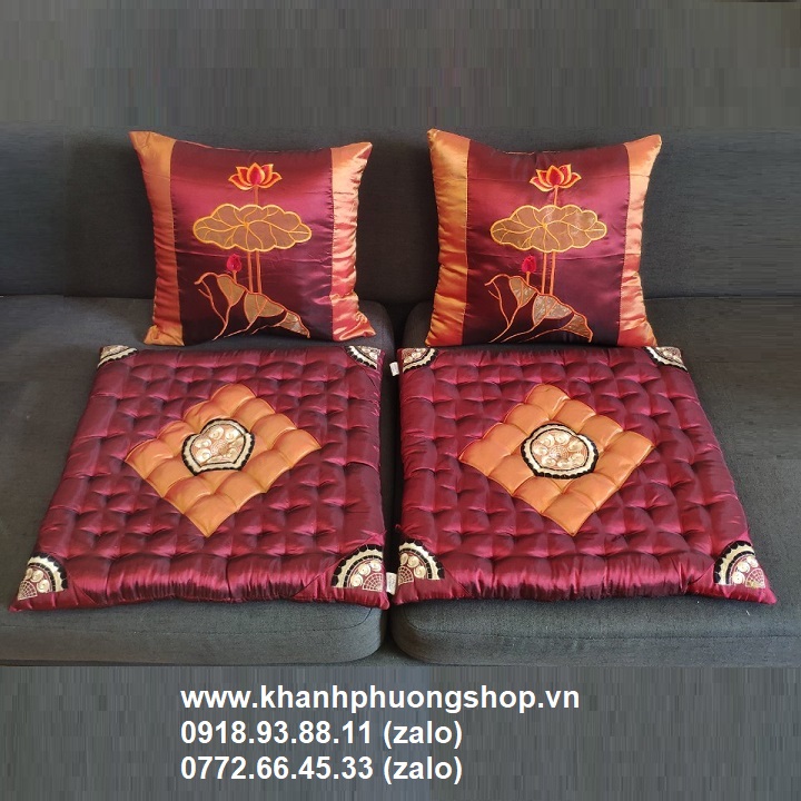 bộ nệm lót ghế gỗ - nệm lót ghế gỗ Khánh Phương Shop Bộ Nệm Lót Ghế Gỗ - Nệm Lót Ghế Gỗ Khánh Phương Shop