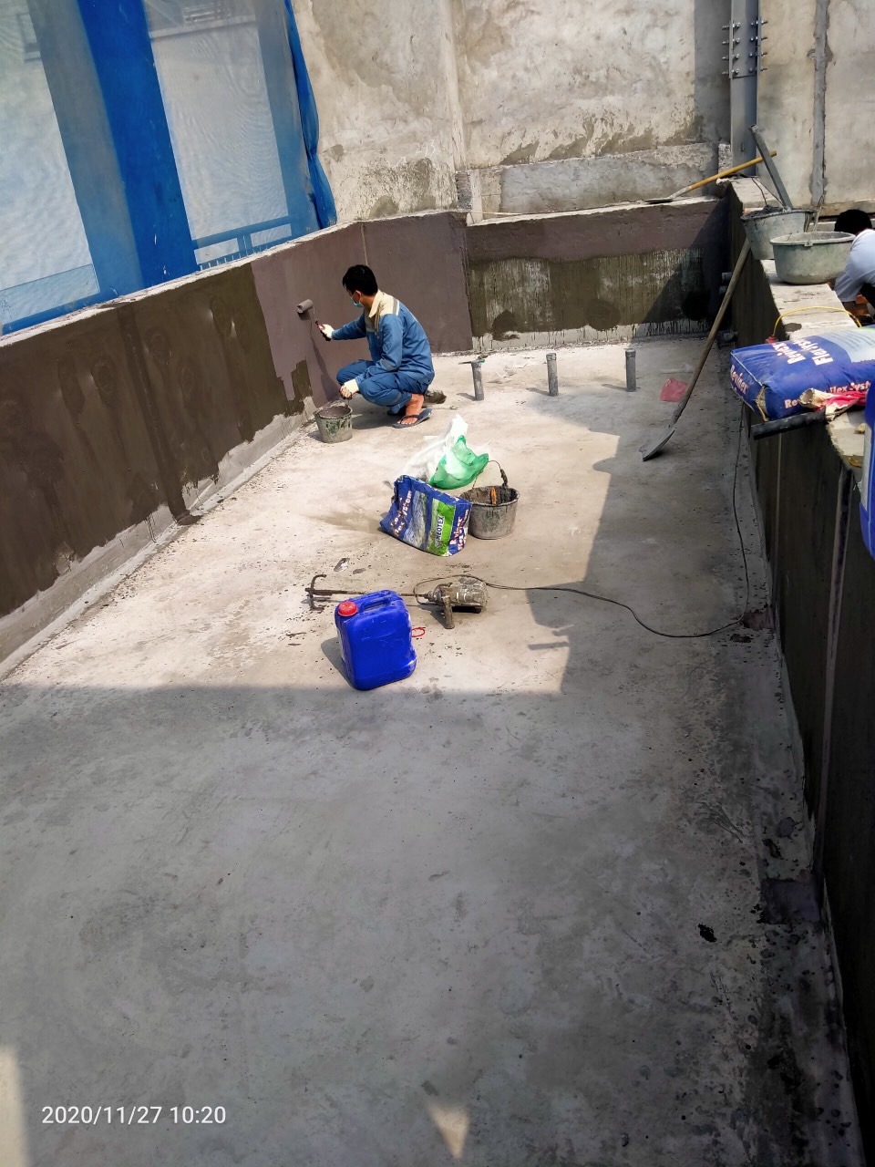 Thi công chống thấm bể bơi nhà anh Sơn - Mỹ Đình 1