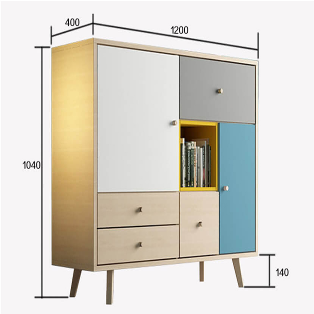 Tủ trang trí phòng khách gia đình NV003