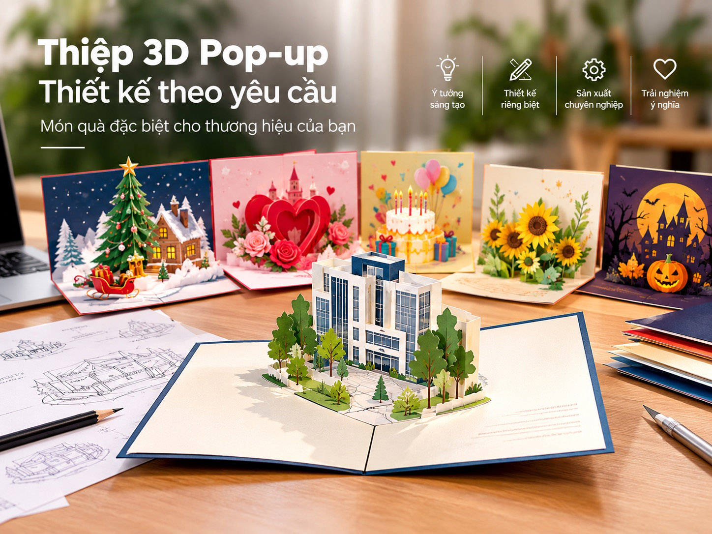 Thiết kế thiệp 3D Pop-up qua những sản phẩm mang câu chuyện thương hiệu