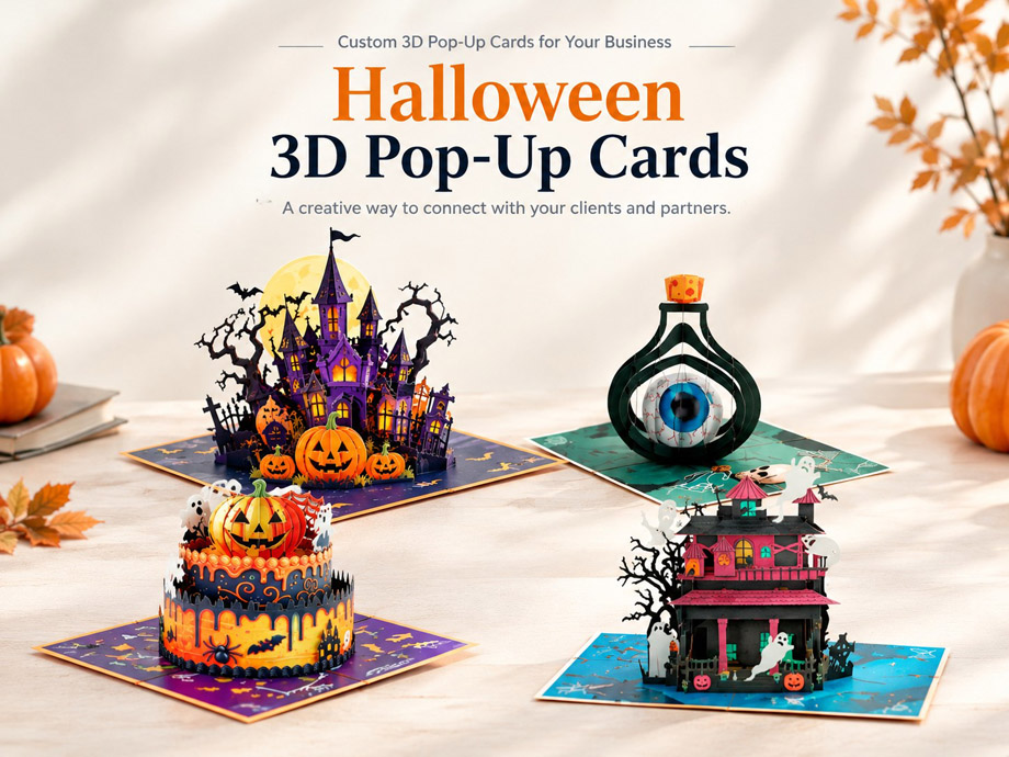 Thiệp Halloween 3D Pop-Up cho doanh nghiệp