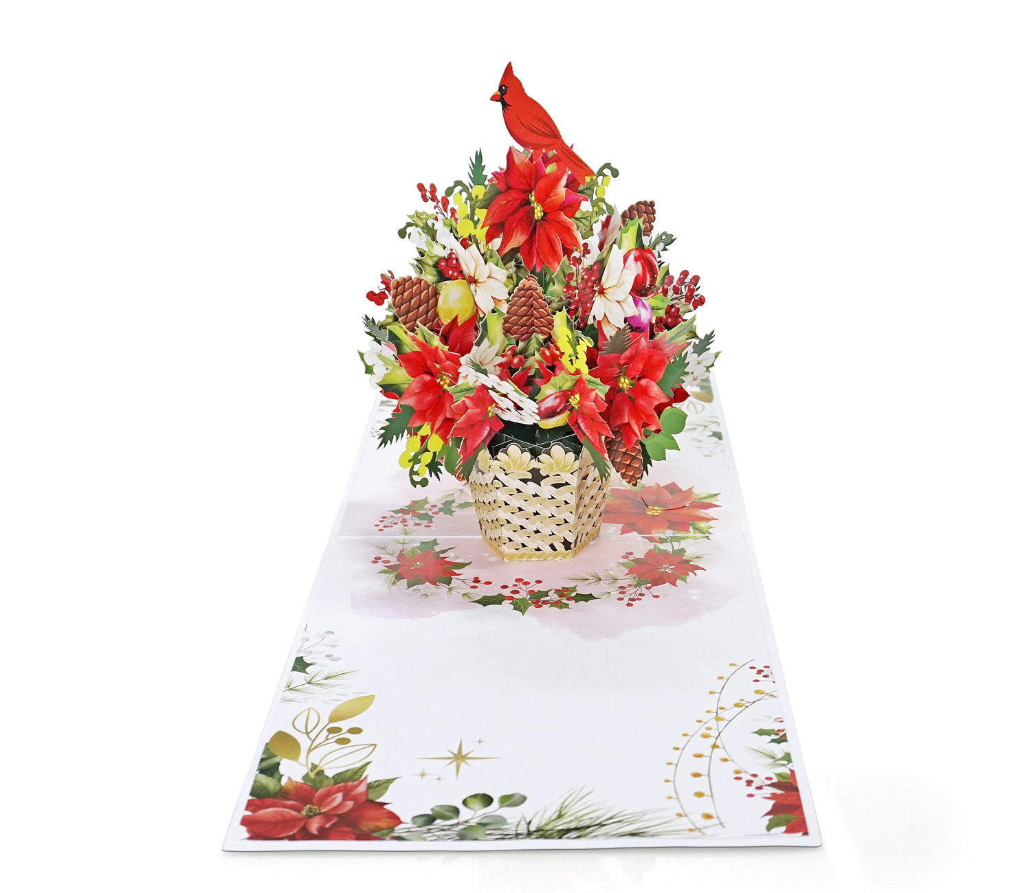 Thiệp chúc mừng 3D chim Cardinal