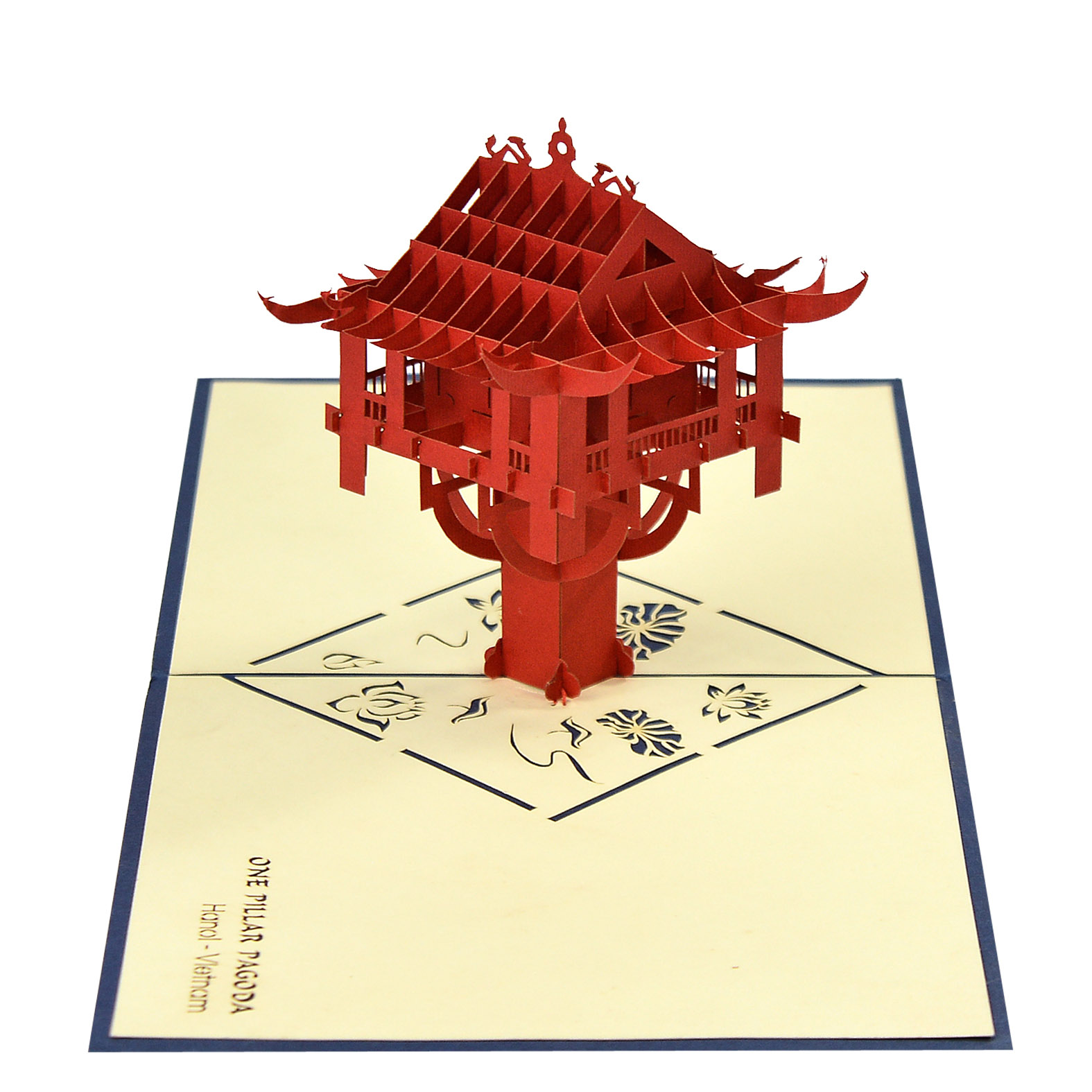 Thiệp 3D chùa một cột