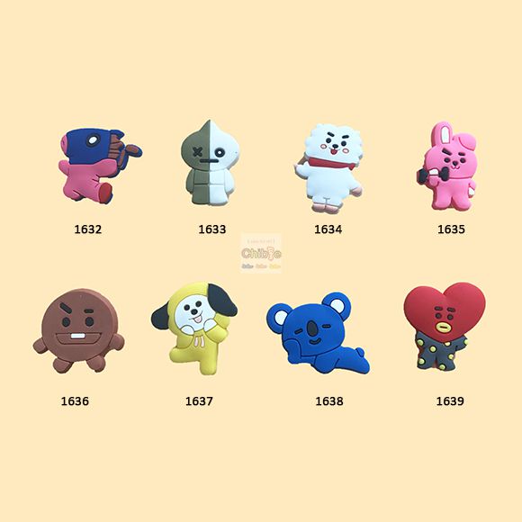 Sticker nút gắn dép Jibbitz cho giày dép Crocs - nhóm nhạc BTS Hàn Quốc 7k/ cái