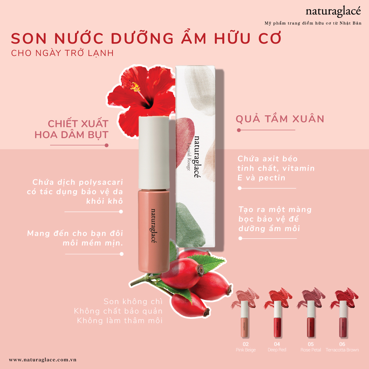 SON MÔI DƯỠNG ẨM HỮU CƠ CHO NGÀY TRỞ LẠNH