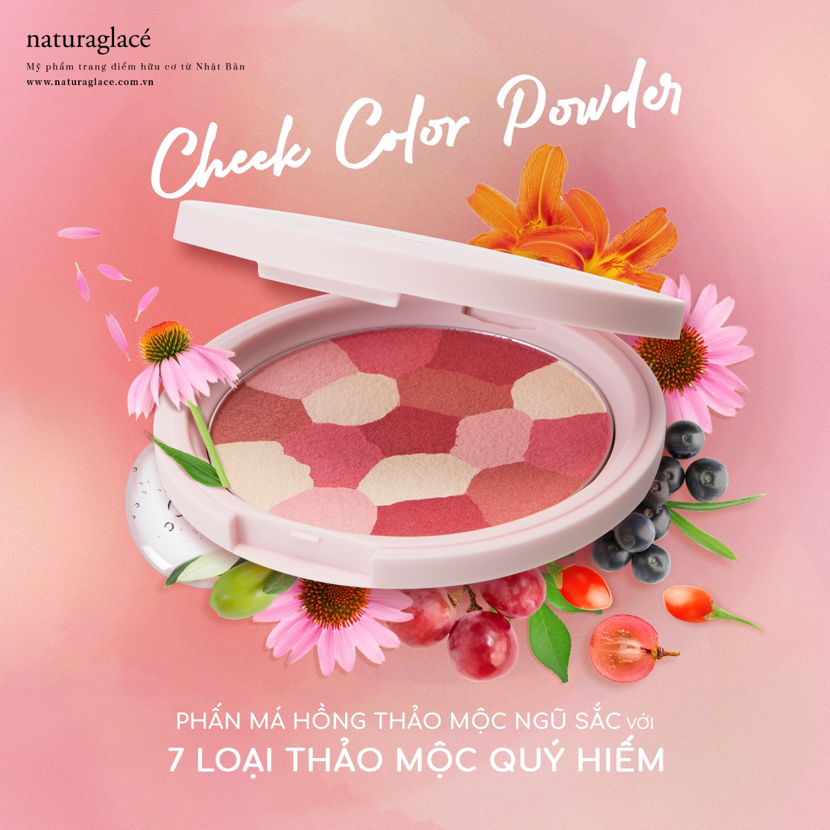 PHẤN MÁ HỒNG THẢO MỘC NGŨ SẮC NU CHEEK COLOR POWDER