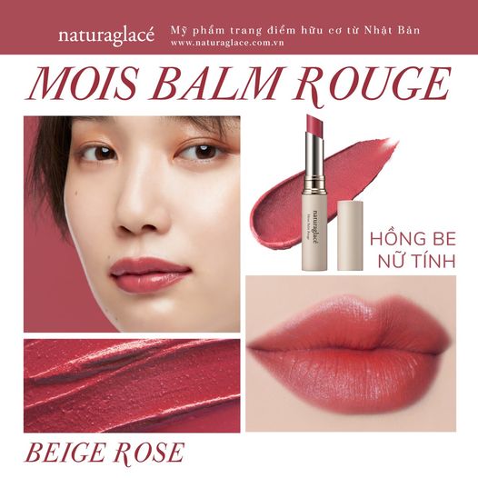 MOIST BALM ROUGE 01BEIGE ROSE - HỒNG BE NỮ TÍNH