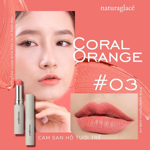 SON MÔI HỮU CƠ ROUGE MOIST 03 - CORAL ORANGE