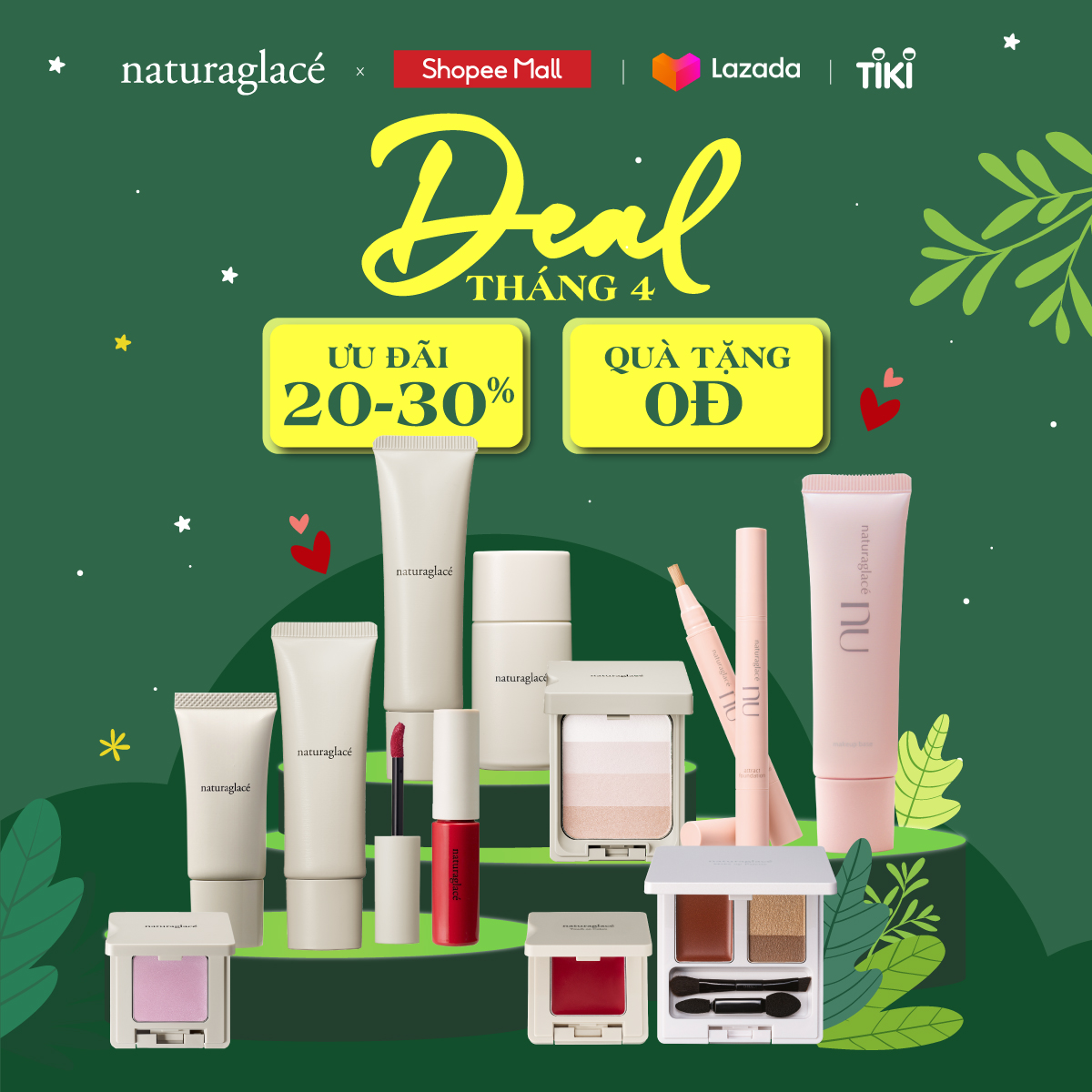 DEAL VÀNG THÁNG 4 - CHỈ CÓ TẠI SHOPEE MALL NATURAGLACÉ