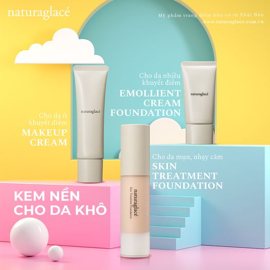KEM NỀN TRANG ĐIỂM, DƯỠNG ẨM CHO LÀN DA KHÔ CĂNG MƯỚT