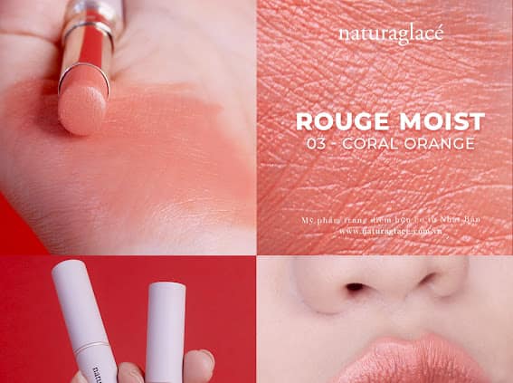 SON MÔI HỮU CƠ ROUGE MOIST 03 - CORAL ORANGE