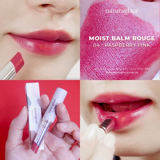 MOIST BALM ROUGE 04 RASPBERRY PINK - HỒNG DÂU NGỌT NGÀO