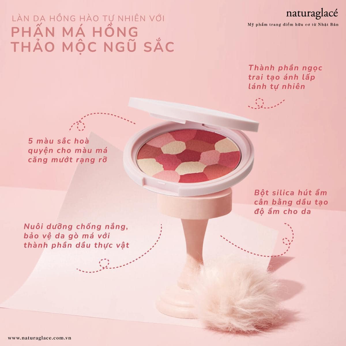 RẠNG RỠ THANH LỊCH VỚI PHẤN MÁ HỒNG THẢO MỘC HỮU CƠ NGŨ SẮC