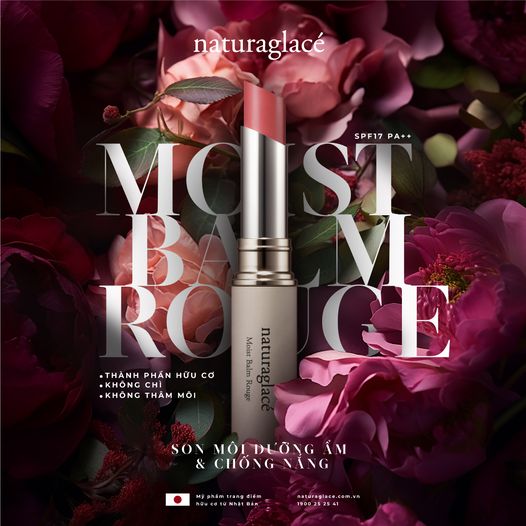 MOIST BALM ROUGE - SON AN TOÀN & DƯỠNG ẨM CHO MÔI MỀM CĂNG MỌNG