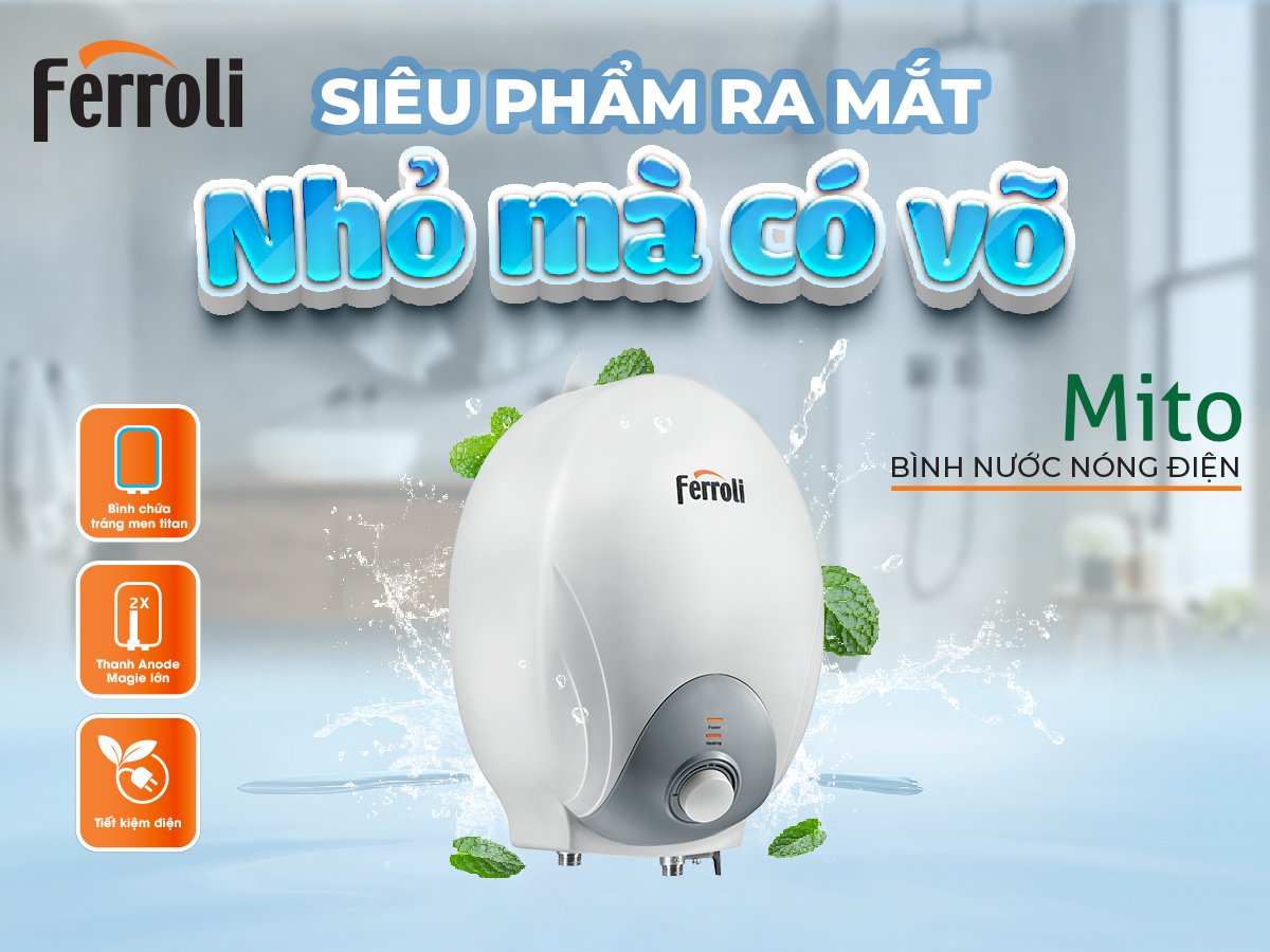 Bình nóng lạnh Ferroli Mito 6 L