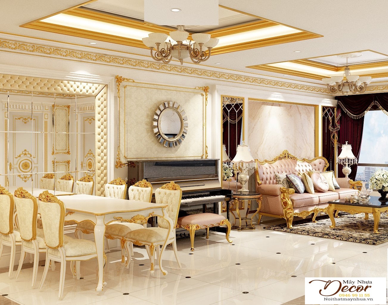THIẾT KẾ THI CÔNG NỘI THẤT TÂN CỔ ĐIỂN
