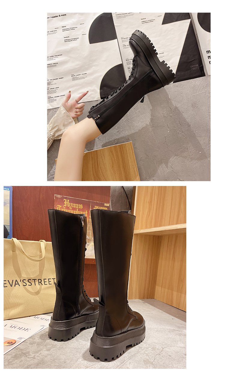 KNEE BOOTS DÁNG CỘT DÂY PHONG CÁCH ANH HIỆP SĨ 