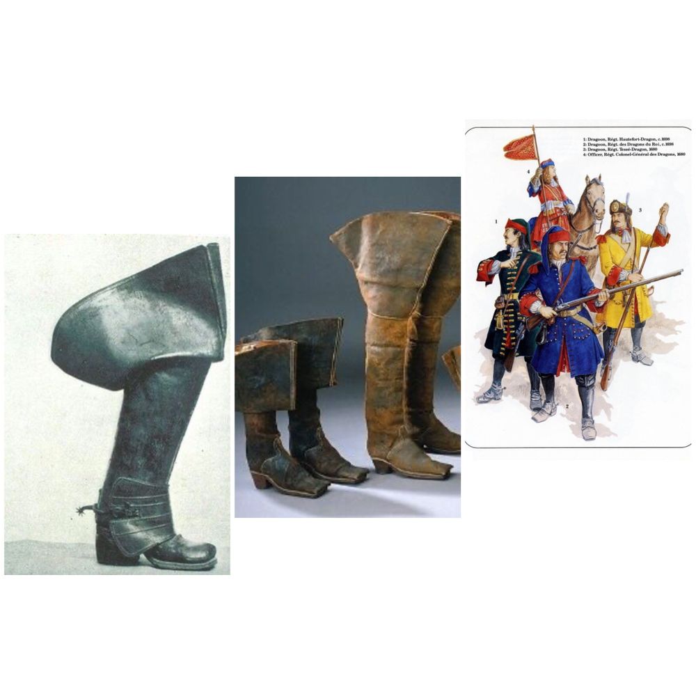 | Những đôi boots của những người lính ở thập niên 17