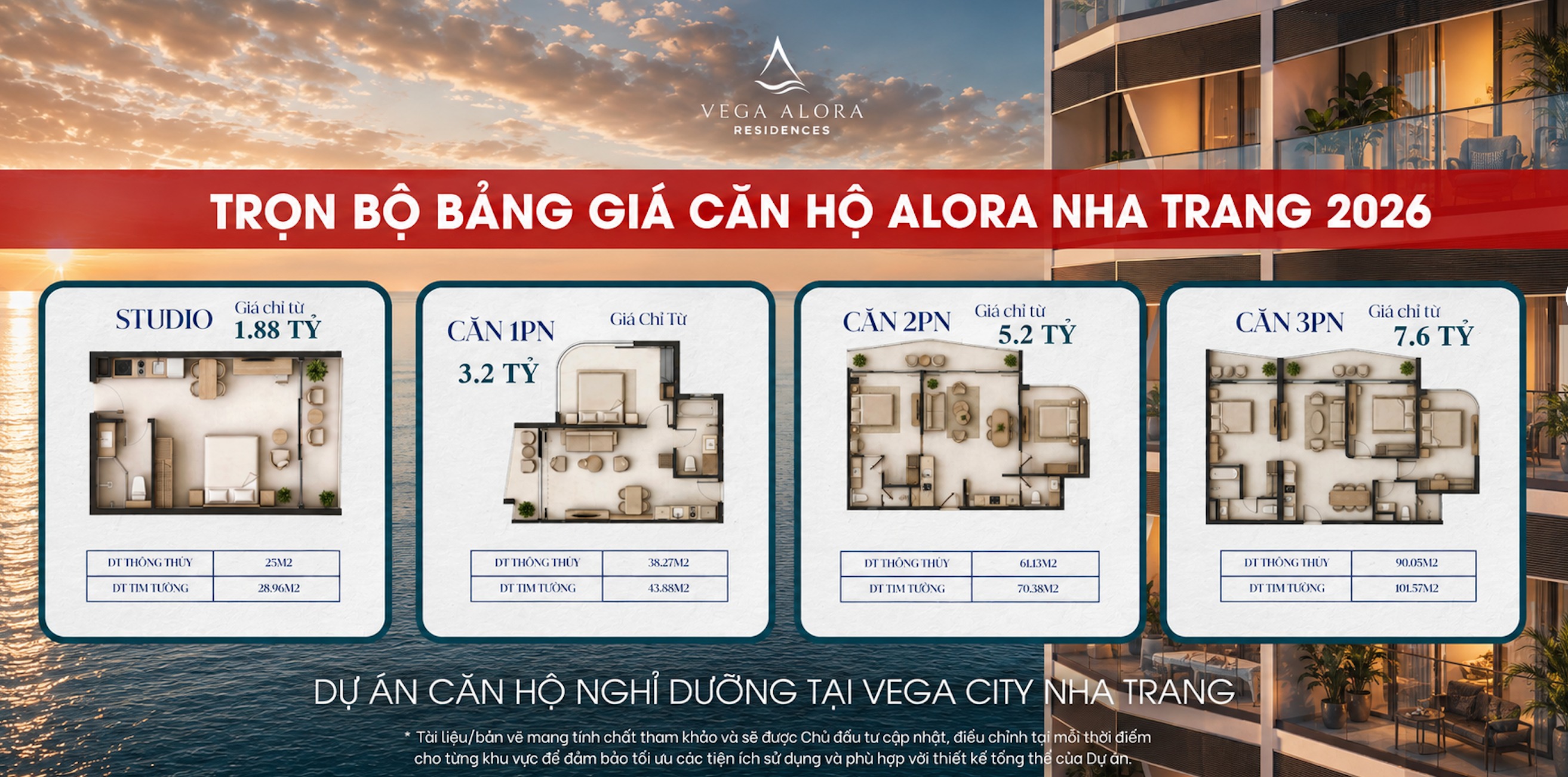 Bảng giá Alora Nha Trang 2026 Alissa Hera Land
