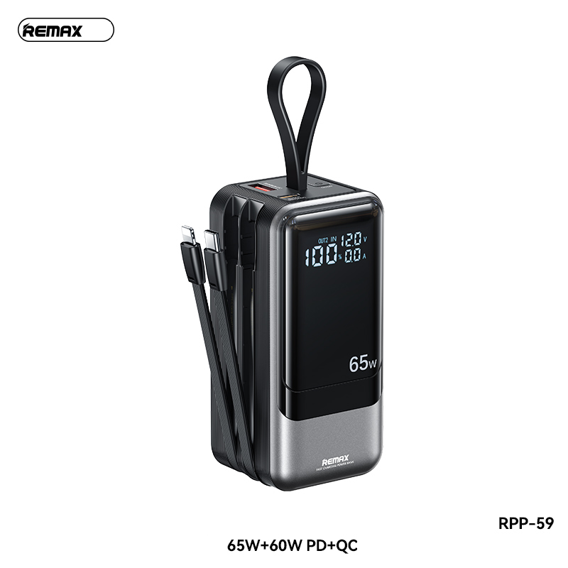 Pin sạc dự phòng kèm cáp 20000mAh 65W Remax RPP-59