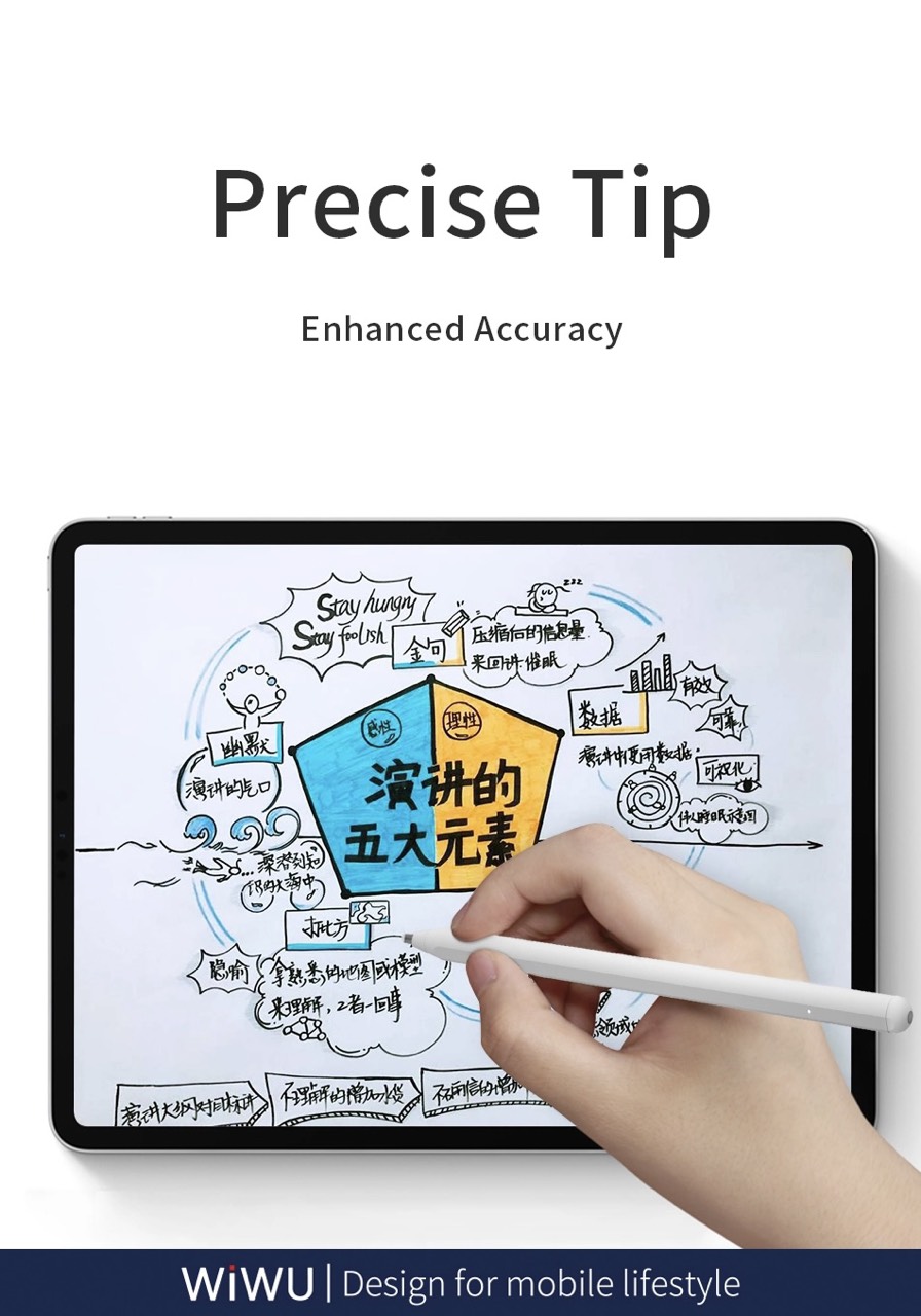 Bút cảm ứng WiWU pencil max cho điện thoại và máy tính bảng