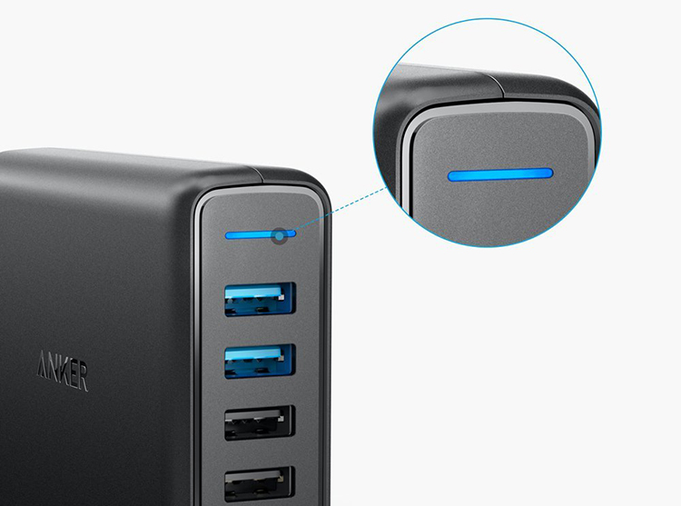 Adapter Sạc 5 Cổng Anker PowerPort Speed 63W - A2054