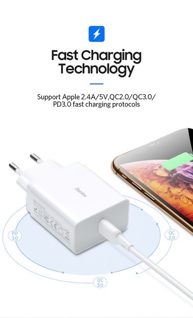 Combo sạc nhanh 18W MFi cho iPhone 11 chính hãng Benks