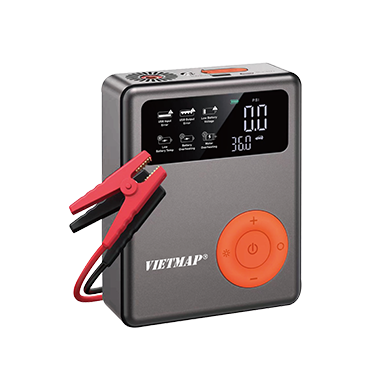 Kích bình kiêm bơm lốp 12000mah, Peakcurrent 2000A Vietmap DK-MF139